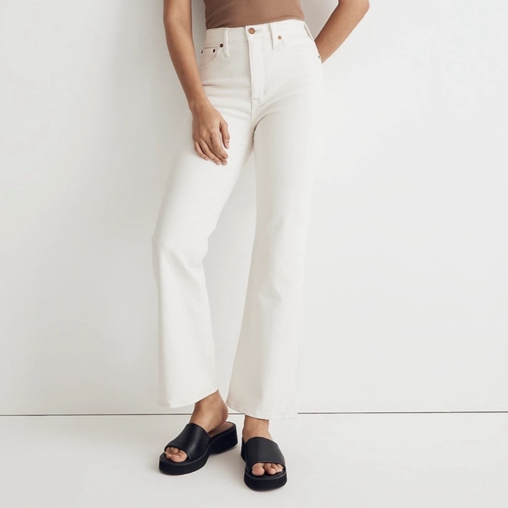 Madewell White Cropped Ankle Jeans